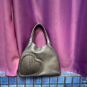 Brighton Barbados Black Pebbled Leather handbag
